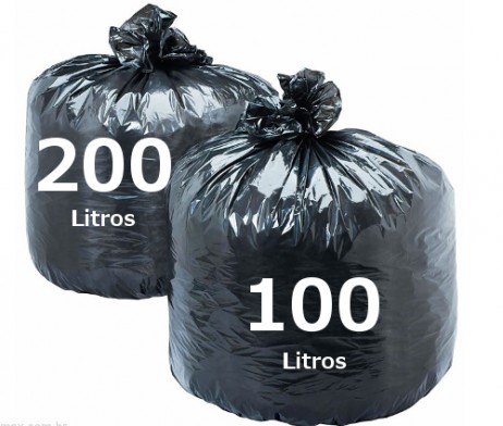 saco de lixo 100 e 200 litros